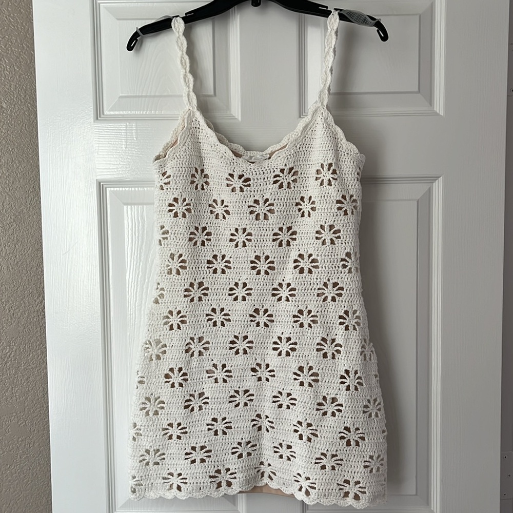 Crochet mini dress